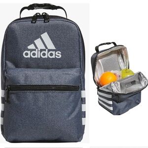 NWT adidas Santiago Insulated Lunch Bag with Clip Lock Handle, Twill in Grey